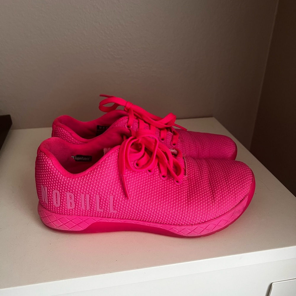 COPY - NOBULL Neon Pink Trainer shoes Size 7